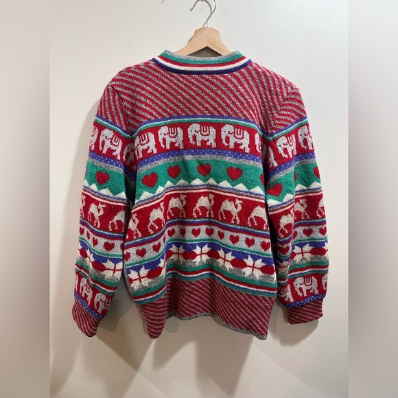 Colorful Elephant and Heart Patterned Cardigan - Picture 5 of 5